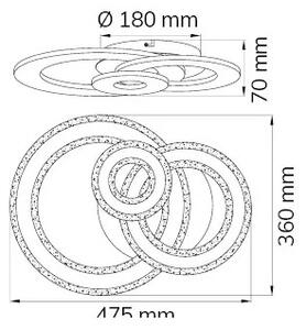Plafonieră LED dimabilă RIO LED/24,5W/230V 3000K Wofi 11791