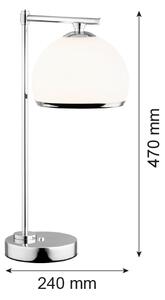 Lampă de masă MARBELLA 1xE27/15W/230V crom Argon 8121