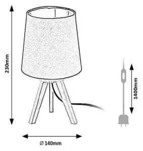 Lampă de masă LYCHEE 1xE14/25W/230V neagră Rabalux 2069