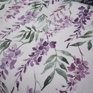 Lenjerie albă/violet pentru pat dublu 200x200 cm Wisteria - Catherine Lansfield