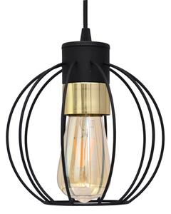 Lustră pe cablu STARLIGHT 1xE27/15W/230V neagră/aurie