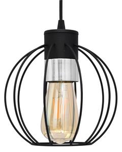 Lustră pe cablu STARLIGHT 1xE27/15W/230V neagră/argintie