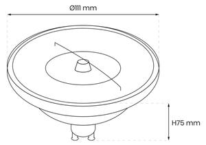 Bec LED dimabil AR111 GU10/10,5W/230V 3000K