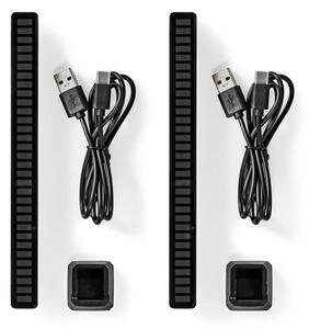 SET 2x lampă LED RGB reîncărcabilă de masă Nedis GALDP110BK LED/250 mAh