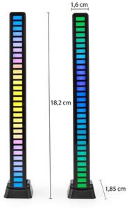 SET 2x lampă LED RGB reîncărcabilă de masă Nedis GALDP110BK LED/250 mAh
