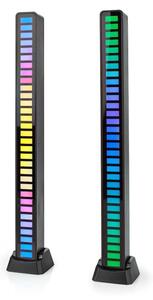 SET 2x lampă LED RGB reîncărcabilă de masă Nedis GALDP110BK LED/250 mAh