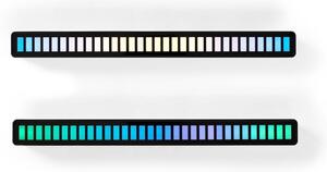 SET 2x lampă LED RGB reîncărcabilă de masă Nedis GALDP110BK LED/250 mAh