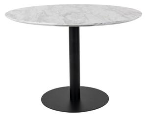 Masă de dining rotundă cu blat cu aspect de marmură ø 110 cm Bolzano – House Nordic