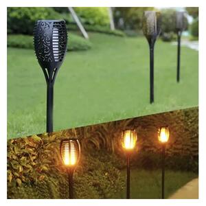 Lampa solara decorativa, efect de flacara, set 4 bucati, baterie 3,7 V, autonomie 10 ore