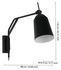 Lampă de perete LORETO 1xE27/40W/230V Eglo 900157