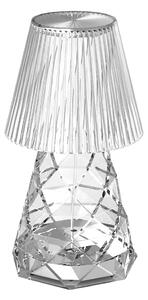 Lampă de masă din sticlă transparentă cu LED reîncărcabilă IP44 - Lola 20 Lux