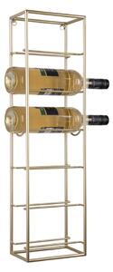 Raft pentru sticle de vin auriu pentru perete din metal număr sticle 6 Single – PT LIVING