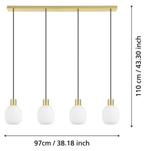 Lustră pe cablu MANZANARES 4xE27/40W/230V Eglo 900306