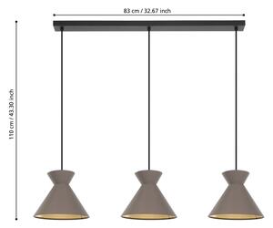 Eglo 900348 - Lampă suspendată pe cablu NASTASIA 3xE27/40W/230V