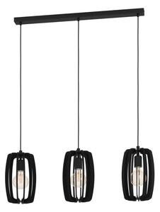 Lustră pe cablu BAJAZZARA 3xE27/40W/230V neagră Eglo 900505