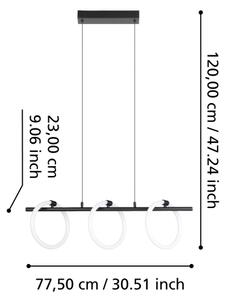 Lustră LED pe cablu CARANACOA 3xLED/9W/230V Eglo 900562