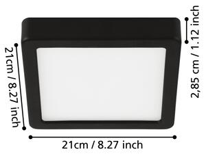 Eglo 900651 - Plafonieră LED pentru baie FUEVA, 17 W, 230 V, IP44, crom
