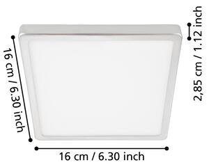 Eglo 900649 - Plafonieră LED pentru baie FUEVA LED/11W/230V IP44 crom