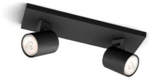 Spot RUNNER 2xGU10/20W/230V negru Philips