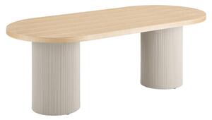 Masă de dining cu blat cu aspect de lemn de frasin 100x220 cm Solva – House Nordic