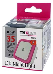 Lampă de veghe LED cu senzor de amurg, 0,5 W, 230 V, roz