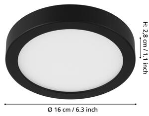 Eglo 900581 - Plafonieră LED dimmabilă FUEVA LED/11W/230V, negru