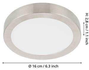 Eglo 900583 - Plafonieră LED reglabilă FUEVA, LED/11W/230V, crom