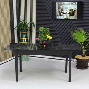 Masă extensibilă Mara Negru Marmorat 170x75 cm