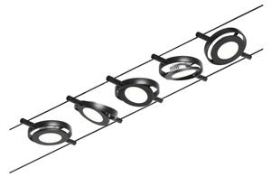 Paulmann 94418 - Set 5x LED/4,5W sistem complet cu cablu ROUNDMAC 230V negru