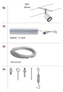 Paulmann 3981 - Set 5xLED/4W sistem complet cu cablu TUBE 230V