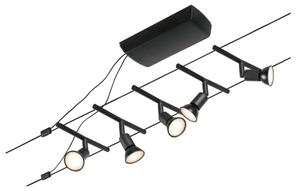Paulmann 94446 - Sistem complet cu cablu SALT, 230 V, set 5 x GU5,3/10W, negru