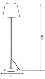 Lampadar ARDEN 1xE27/60W/230V verde/auriu