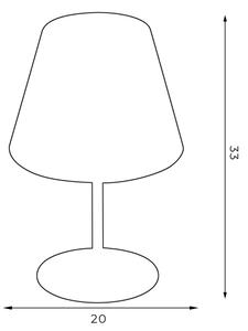 Lampă de masă ARDEN 1xE27/60W/230V d. 20 cm albă/aurie