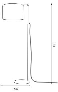 Lampadar ARDEN 1xE27/60W/230V alb