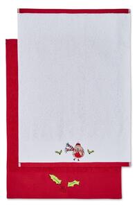 Prosoape roșii-albe 2 buc. din bumbac 40x60 cm Christmas Tree – Catherine Lansfield