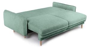 Canapea verde extensibilă cu tapițerie din stofă bouclé 215 cm Patti – Bonami Selection