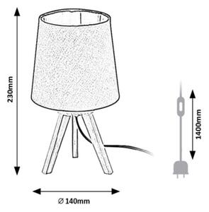 Lampă de masă LYCHEE 1xE14/25W/230V bej Rabalux 2068