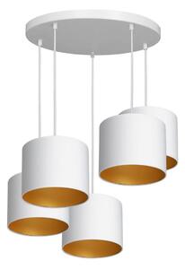 Lustră pe cablu ARDEN 5xE27/60W/230V albă/aurie