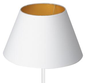 Lampă de masă ARDEN 1xE27/60W/230V d. 30 cm albă/aurie