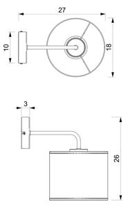 Lampă de perete LOFT SHADE 1xE27/60W/230V neagră