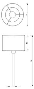Lampă de masă LOFT SHADE 1xE27/60W/230V d. 25 cm albă/aurie
