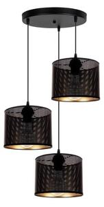 Lustră pe cablu ALDO 3xE27/60W/230V d. 45 cm neagră