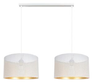 Lustră pe cablu ALDO 2xE27/60W/230V albă