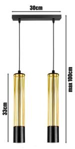 Lustră pe cablu PRESCOT 2xGU10/40W/230V aurie