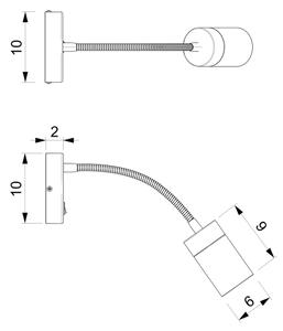 Lampă flexibilă JOKER 1xGU10/8W/230V alb/auriu