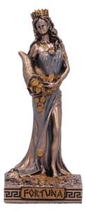 Mini statueta mitologica zeita norocului Fortuna cu Cornul Abundentei 9 cm