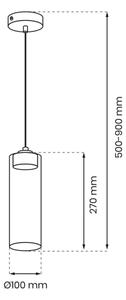 Lustră pe cablu CLARISSA 1xGX53/12W/230V neagră