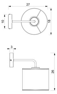 Lampă de perete LOFT SHADE 1xE27/60W/230V albă/aurie