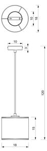 Lustră pe cablu LOFT SHADE 1xE27/60W/230V d. 18 cm neagră