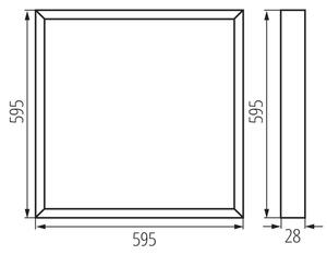 Kanlux 39234 - Panou LED încastrat BLINGO AIO LED/38W/230V 60x60 cm CRI 90